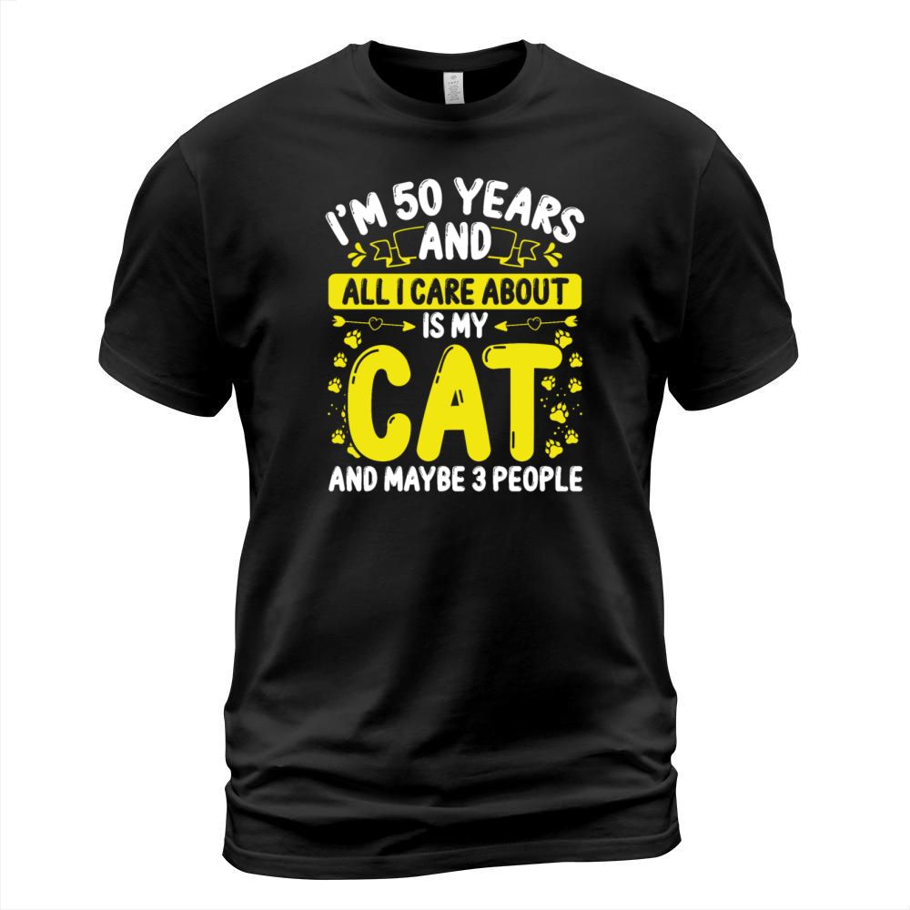 50th Birthday for Cat Mom 50 Year Old Cat Dad T-Shirt Unisex