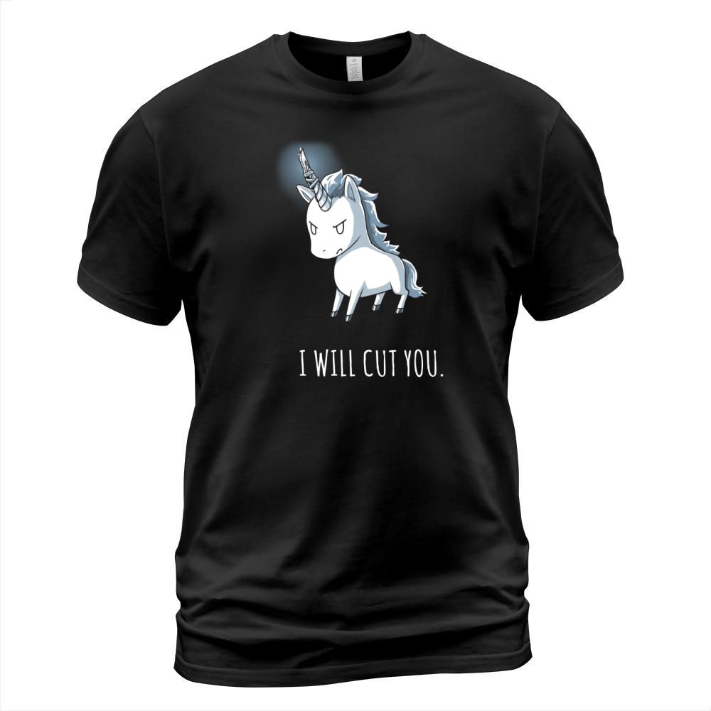 JUXING Mens Stabby The Unicorn I Will Cut You Tee Men Women Man Woman Lover Hoodie T-Shirt Unisex
