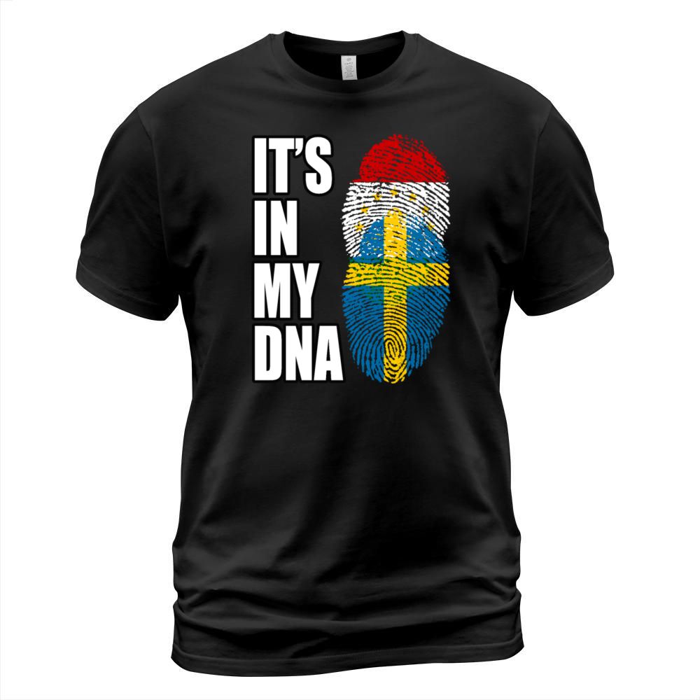 Tajikistani And Swedish Vintage Heritage DNA Flag T-Shirt Unisex
