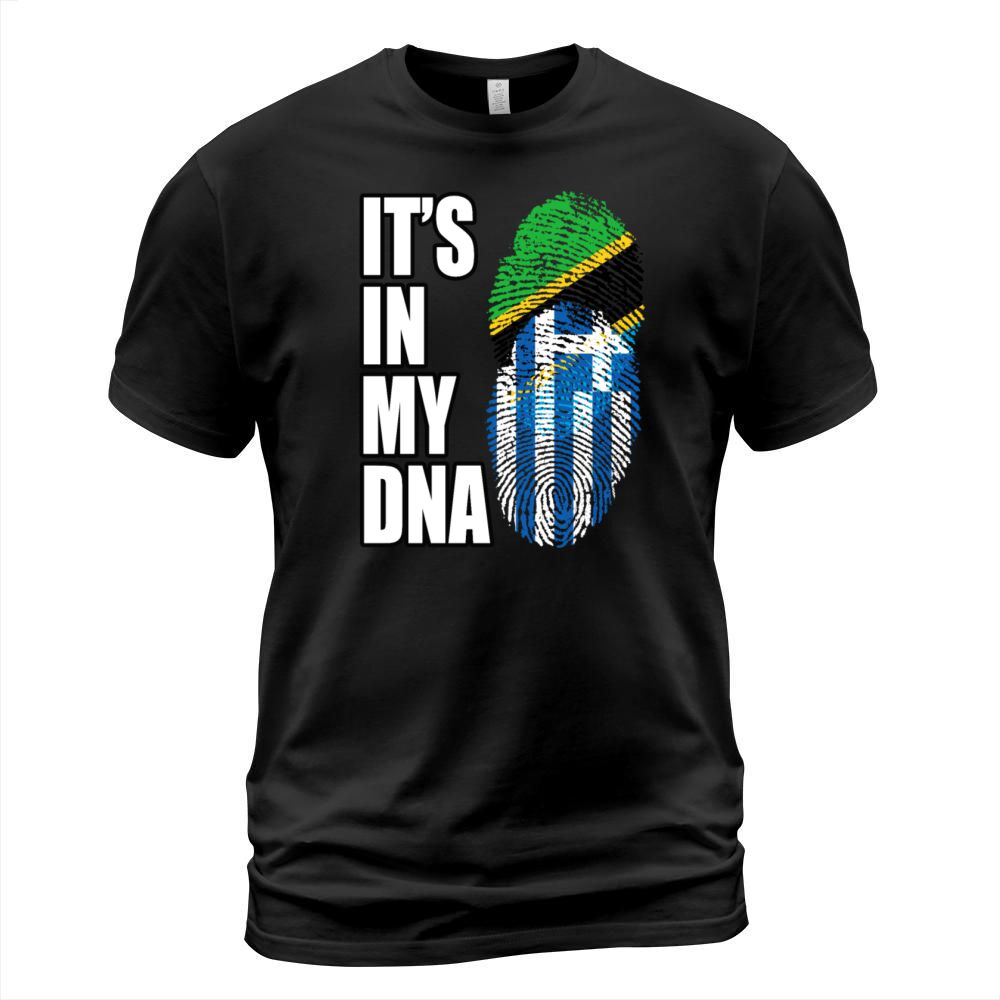 Tanzanian And Greek Vintage Heritage DNA Flag T-Shirt Unisex