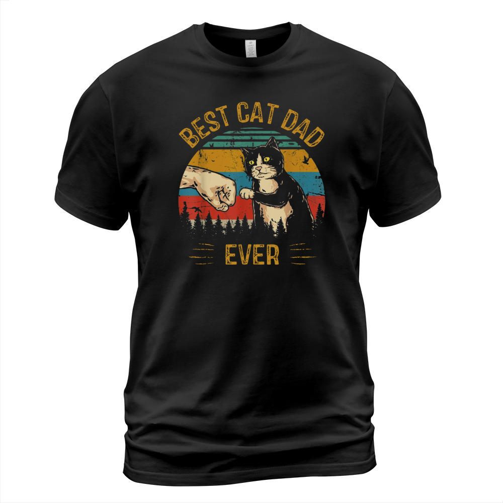 Best Cat Dad Ever Paw Fist Bump Fit Vintage shirt T-Shirt Unisex