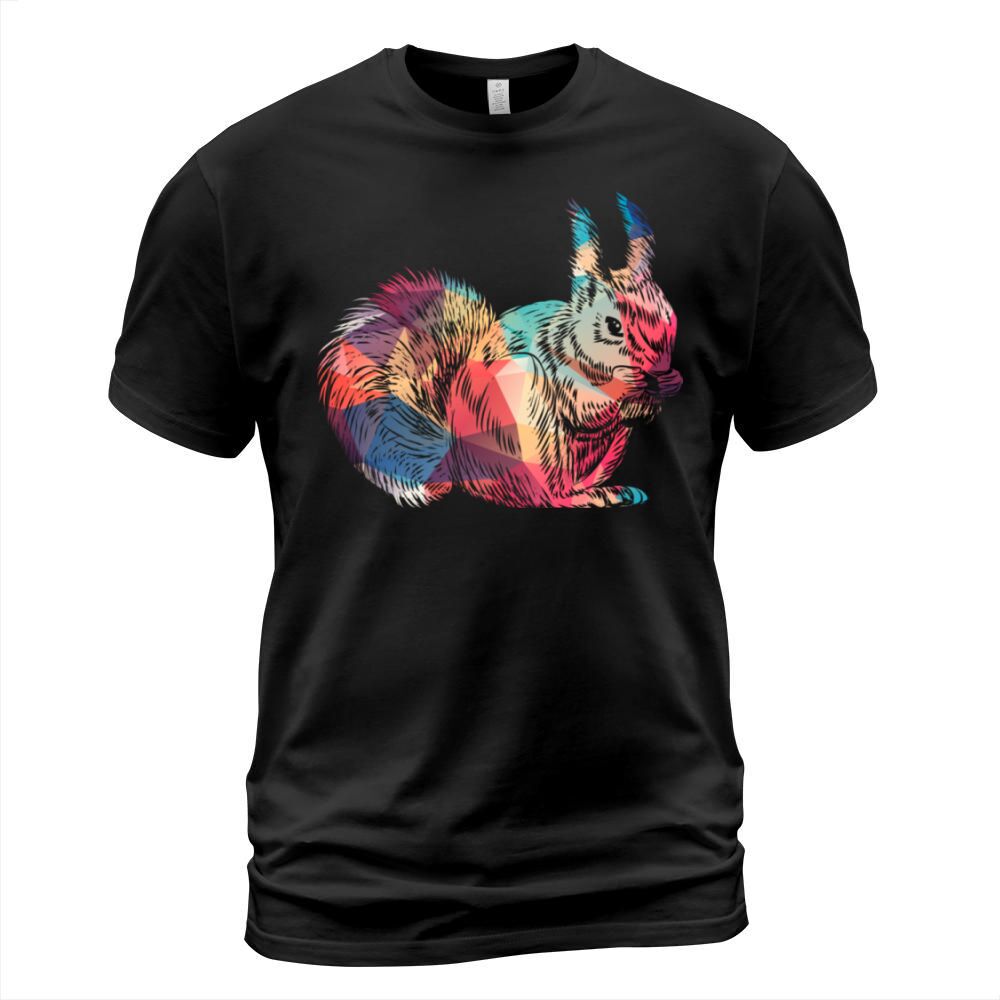 Colorful Squirrel Art Retro Rodent T-Shirt Unisex