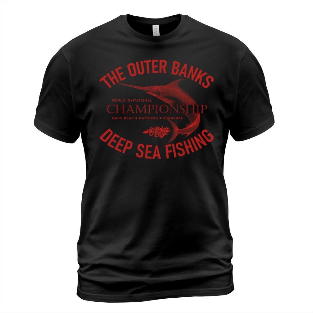 Outer Banks Deep Sea Fishing OBX Vintage Red T-Shirt Unisex