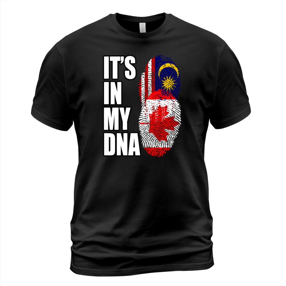 Malaysian And Canadian Mix Heritage DNA Flag T-Shirt Unisex