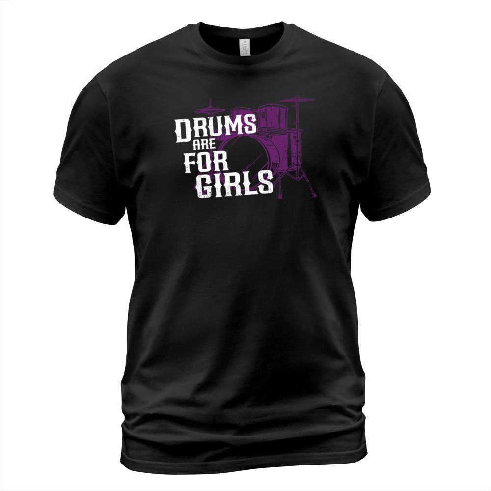 Drummer Drum Set Girl Vintage T-Shirt Unisex