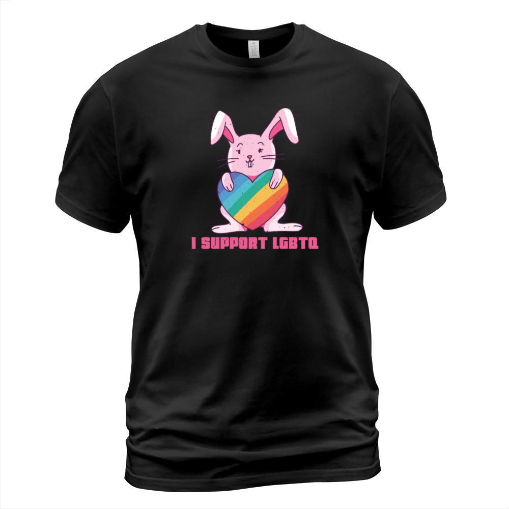 Rainbow Rabbit Cute Gay Pride Support LGBT Pride T-Shirt Unisex
