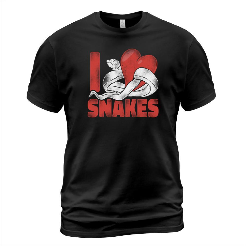 Snake Serpent Heart Vintage I Love T-Shirt Unisex