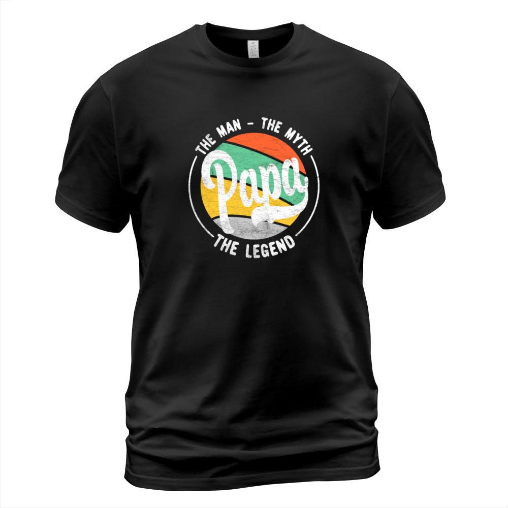Papa The Man The Myth The Legend 1 black T-Shirt Unisex
