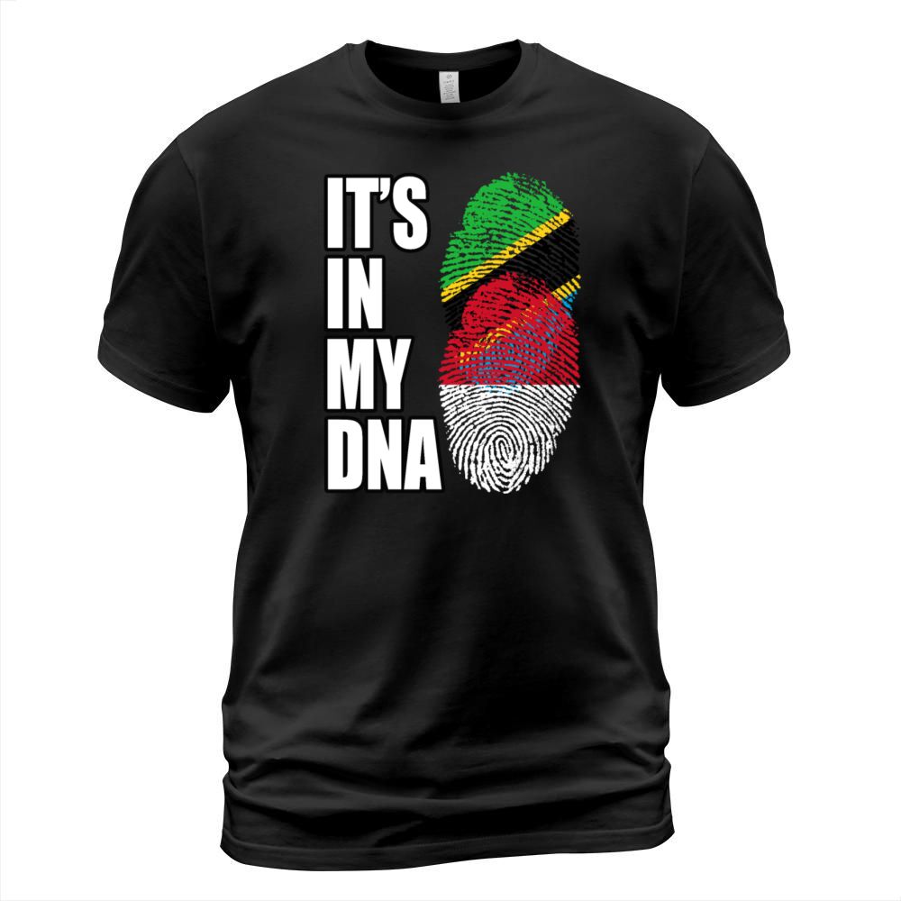 Tanzanian And Indonesian Vintage Heritage DNA Flag T-Shirt Unisex