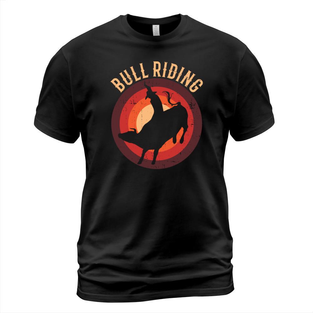 Bull Riding Western Rodeo Retro Vintage Cowboy Bul T-Shirt Unisex