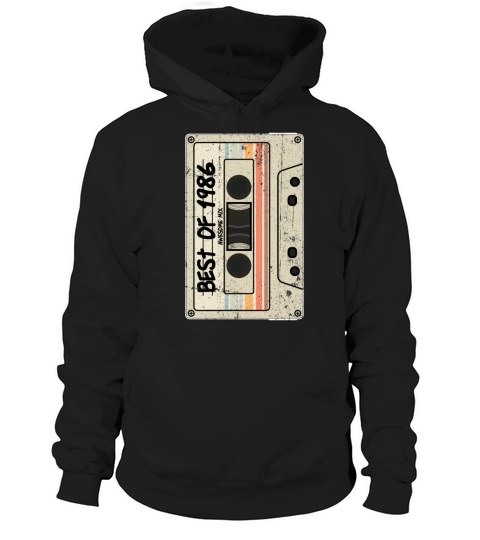 Best of 1986 Cassette Tape Birthday Hoodie Unisex