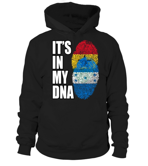 Ghanaian And Honduran Mix Heritage DNA Flag Hoodie Unisex