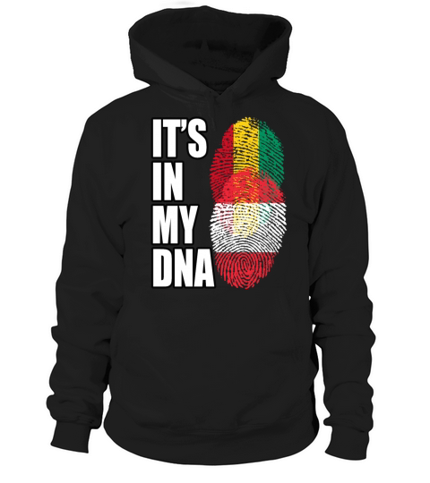 Guinean And Austrian Mix Heritage DNA Flag Hoodie Unisex
