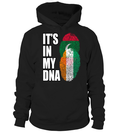 Maldivian And Ivorian Mix Heritage DNA Flag Hoodie Unisex