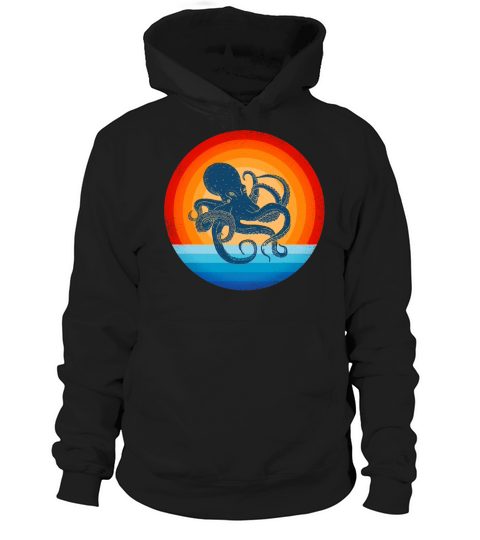 Octopus Retro Vintage Hoodie Unisex