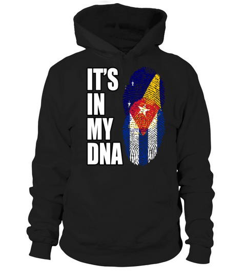 Tokelauan And Cuban Mix Heritage DNA Flag Hoodie Unisex