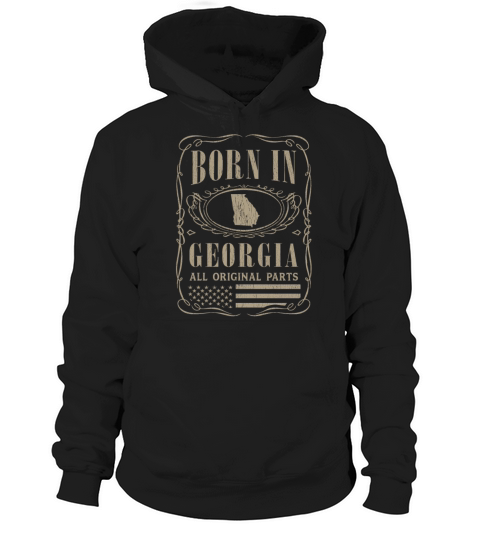 Vintage America US States Born Georgia Hoodie Unisex