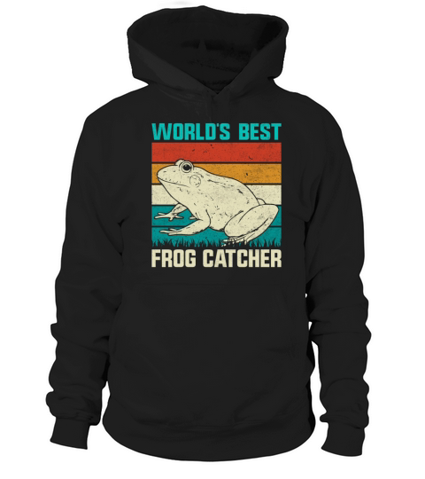 Worlds Best Frog Catcher Retro Vintage Style Frog Hoodie Unisex