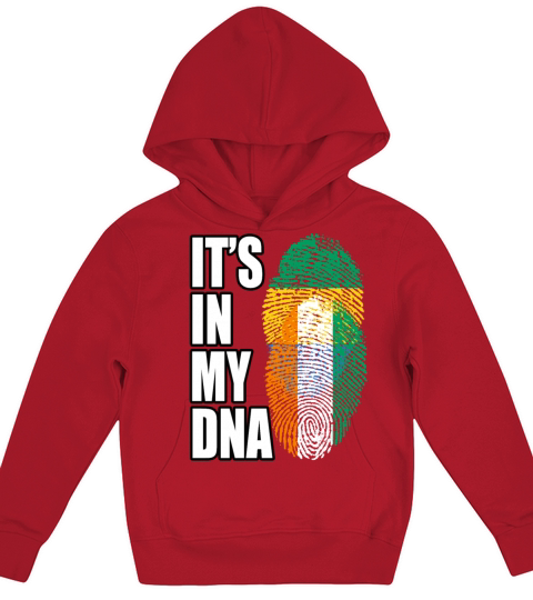 Gambian And Ivorian Mix Heritage DNA Flag Kids Hoodie