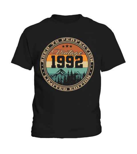 30th birthday vintage 1992 aged to perfection Kids T-Shirt