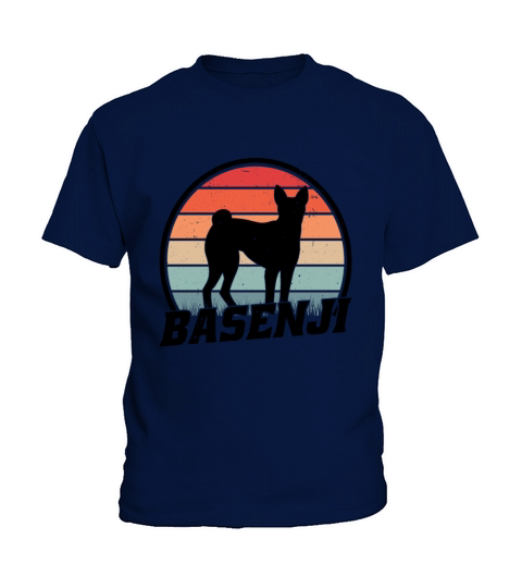 Basenji Retro Congo Terrier Vintage Kids T-Shirt