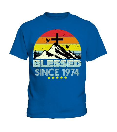 Blessed Since 1974 Vintage Christian Birthday Kids T-Shirt