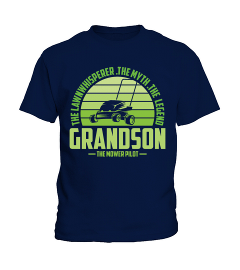 Funny Grandson Lawn Mowing Shirt Lawn Mower Mow Su Kids T-Shirt