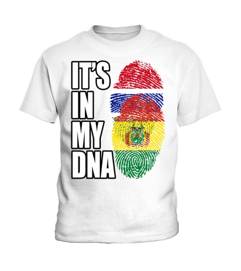 Gambian And Bolivian Mix Heritage DNA Flag Kids T-Shirt