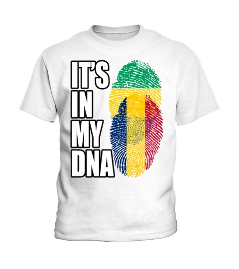 Gambian And Chadian Mix Heritage DNA Flag Kids T-Shirt