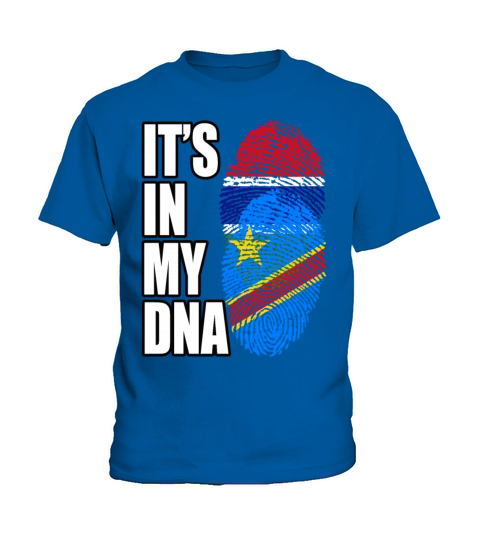 Gambian And Congolese Mix Heritage DNA Flag Kids T-Shirt