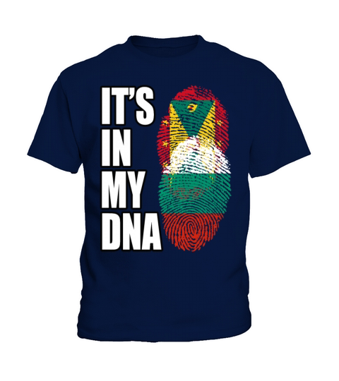 Grenadian And Bulgarian Mix Heritage DNA Flag Kids T-Shirt