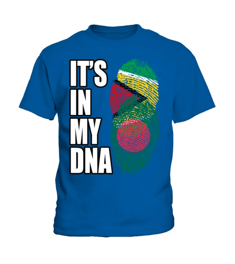 Guyanese And Bangladeshi Mix Heritage DNA Flag Kids T-Shirt