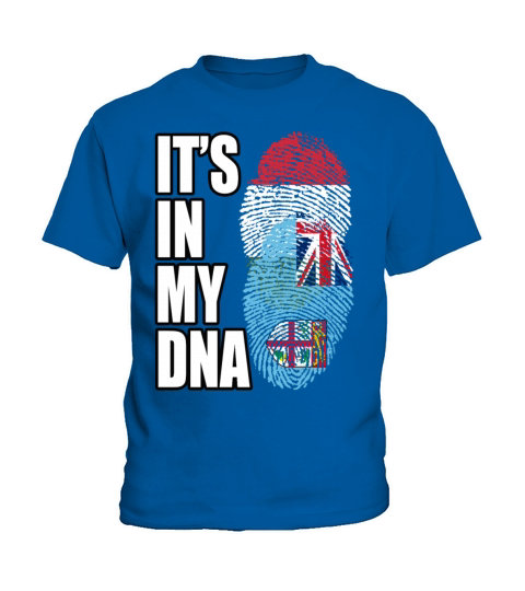 Hungarian And Fijian Mix Heritage DNA Flag Kids T-Shirt