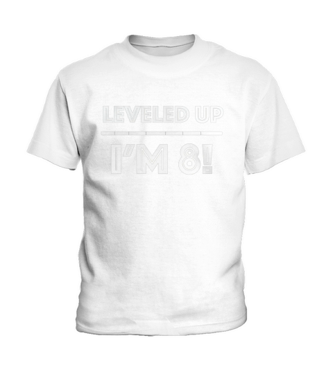 Leveled Up! Happy 8th Birthday Boy T-Shirt Kids T-Shirt