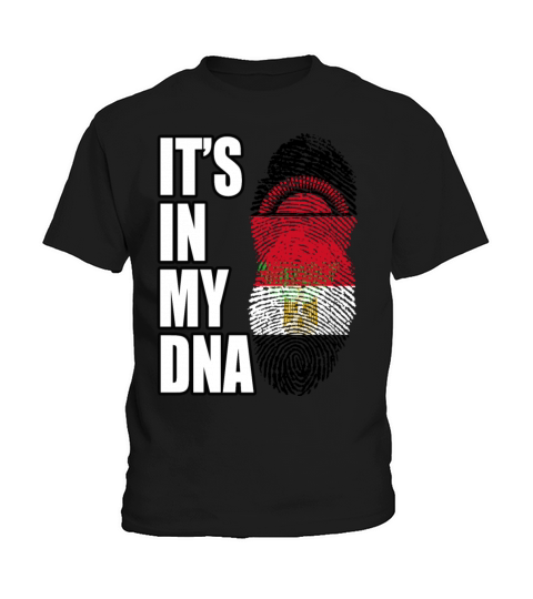 Malawian And Egyptian Mix Heritage DNA Flag Kids T-Shirt