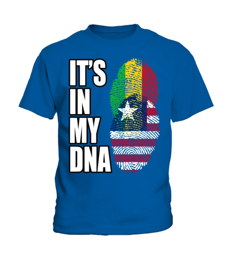 Malian And Liberian Mix Heritage DNA Flag Kids T-Shirt