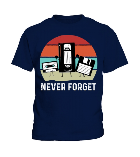 Never Forget Vintage Cassette Tape Kids T-Shirt