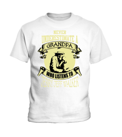 Never Underestimate A Grandpa Who Listens To Jerry Jeff Walker Kids T-Shirt