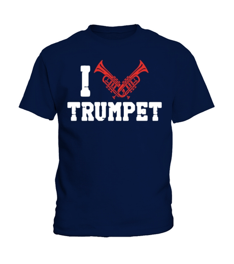 Trumpet Player Heart Vintage I Kids T-Shirt