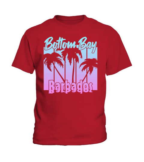 Vintage Bottom Bay Barbados Sunset Kids T-Shirt