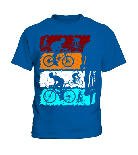 Vintage Road Bike Cyclist Kids T-Shirt