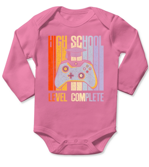 2019 High School Graduation Level Complete Long Sleeve Baby One-Piece