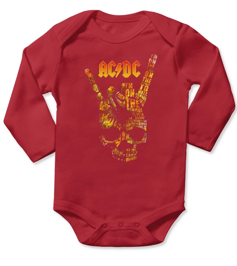 ACDC Rock Band I’m on the highway to hell shirt Long Sleeve Baby One-Piece