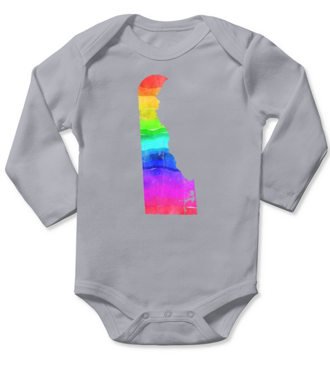 America State Of Delaware Gay Pride LGBT Pride Long Sleeve Baby One-Piece