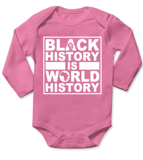 Black History Is World History Long Sleeve Baby One-Piece