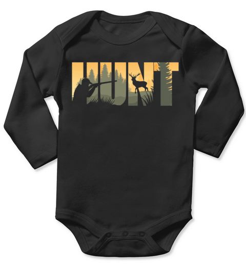 Buck Deer Hunting Hunter Vintage Long Sleeve Baby One-Piece
