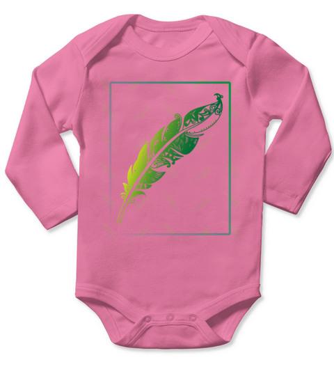 feather Long Sleeve Baby One-Piece