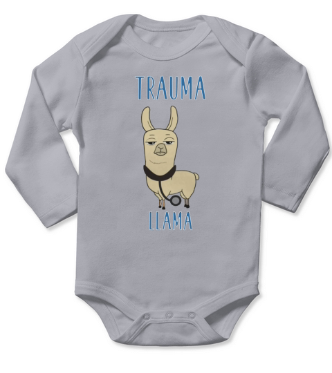 Funny Llama shirt Trauma llama for EMT Nurse Doctor Long Sleeve Baby One-Piece