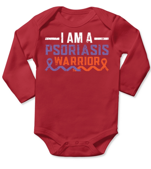I Am A Psoriasis Warrior Skin Disease Psoriasis Long Sleeve Baby One-Piece
