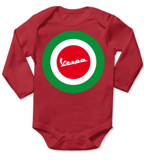 ITALIA VESPA SCOOTER T SHIRT Long Sleeve Baby One-Piece